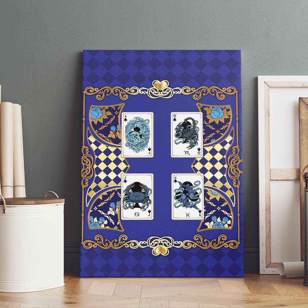 Zodiac Signs Canvas Wall Art The Water Element Baroque Clubs Card
