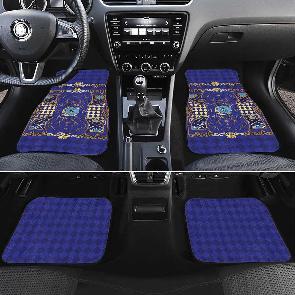 Zodiac Signs Car Mats The Water Element Baroque Clubs Card