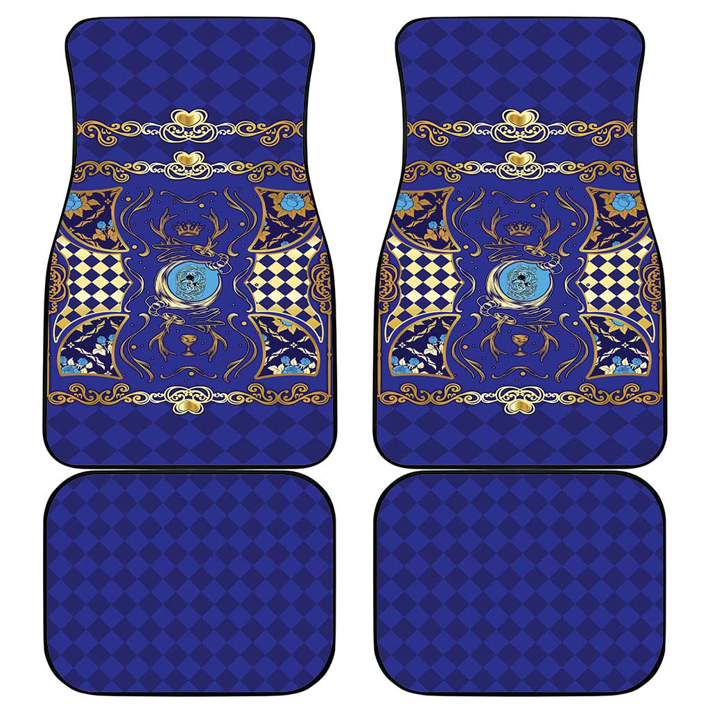 Zodiac Signs Car Mats The Water Element Baroque Clubs Card