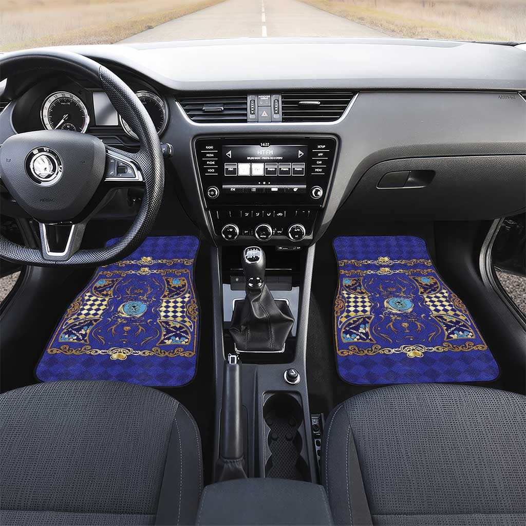 Zodiac Signs Car Mats The Water Element Baroque Clubs Card