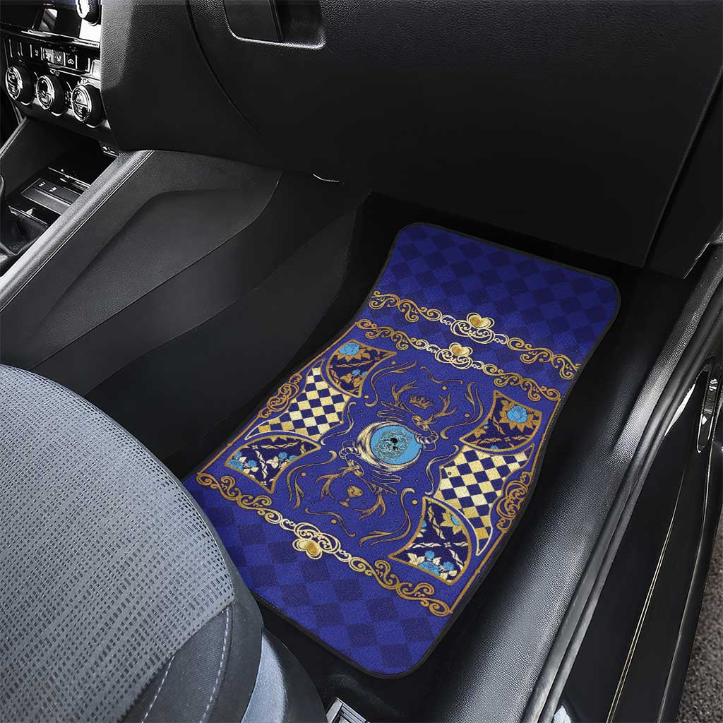 Zodiac Signs Car Mats The Water Element Baroque Clubs Card