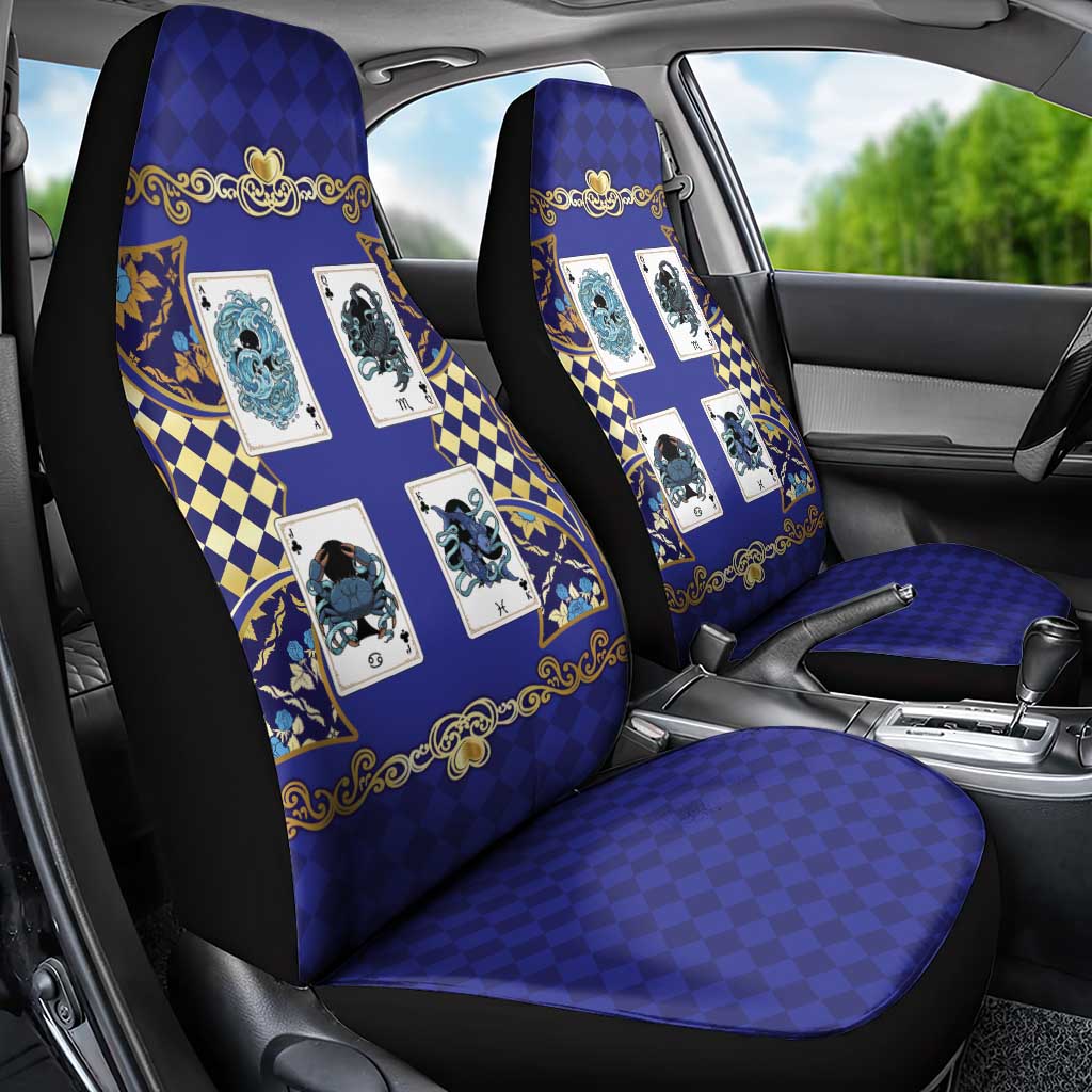 Zodiac Signs Car Seat Cover The Water Element Baroque Clubs Card