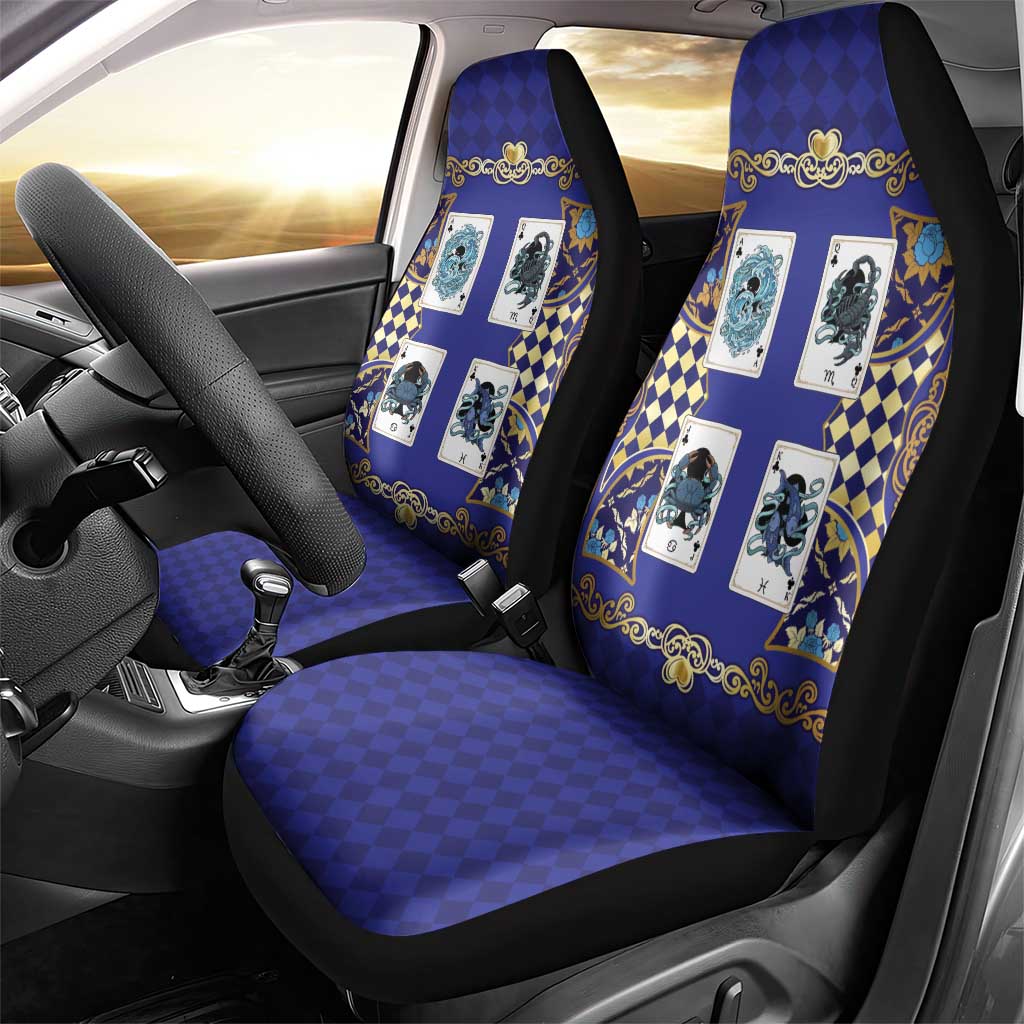 Zodiac Signs Car Seat Cover The Water Element Baroque Clubs Card