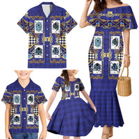Zodiac Signs Family Matching Mermaid Dress and Hawaiian Shirt The Water Element Baroque Clubs Card