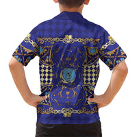 Zodiac Signs Family Matching Tank Maxi Dress and Hawaiian Shirt The Water Element Baroque Clubs Card