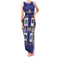 Zodiac Signs Family Matching Tank Maxi Dress and Hawaiian Shirt The Water Element Baroque Clubs Card