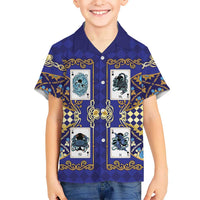 Zodiac Signs Family Matching Tank Maxi Dress and Hawaiian Shirt The Water Element Baroque Clubs Card
