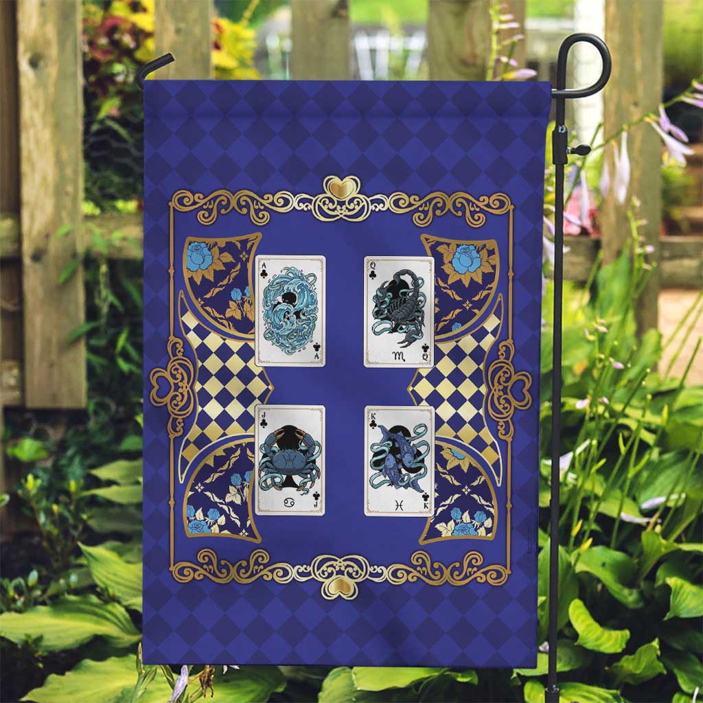 Zodiac Signs Garden Flag The Water Element Baroque Clubs Card