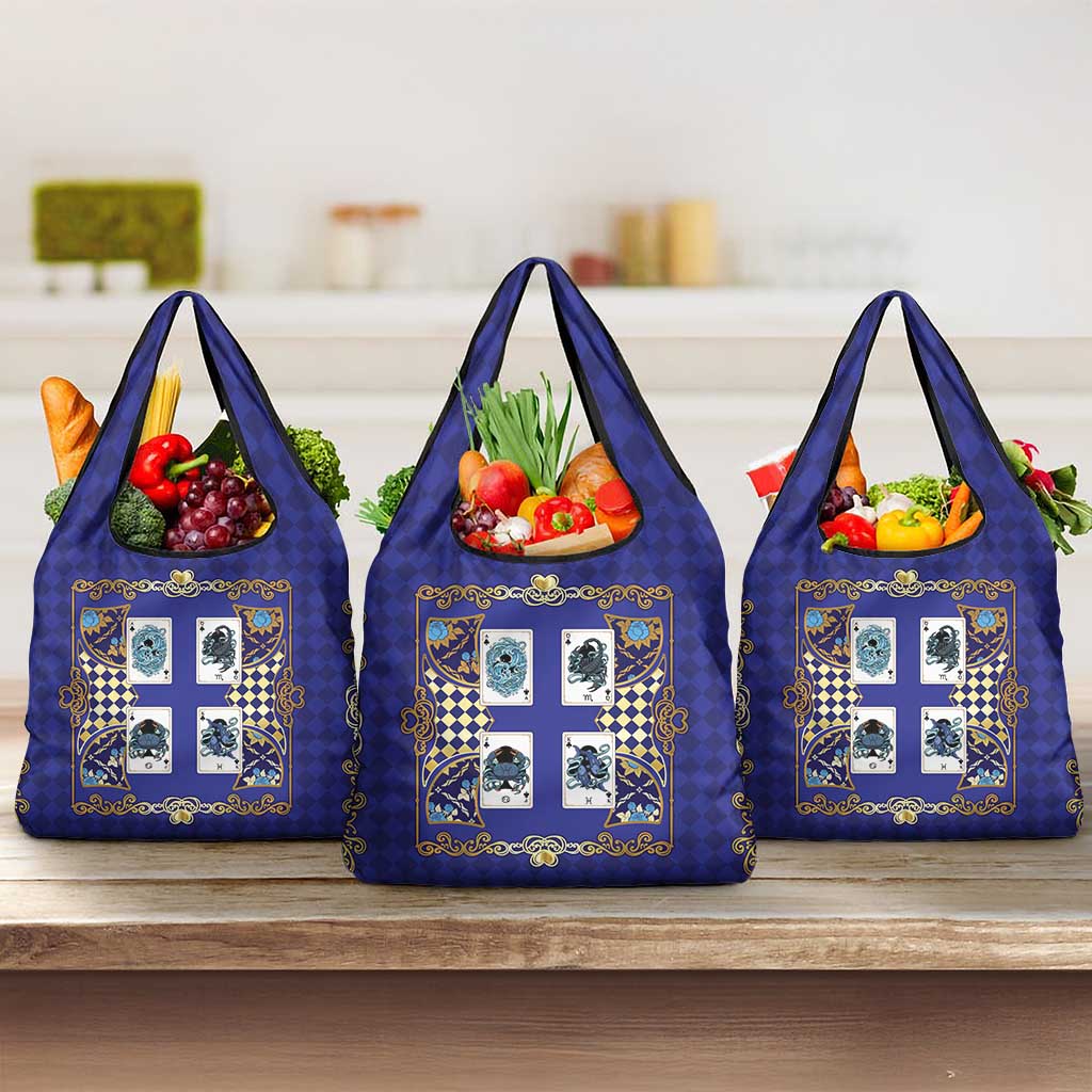Zodiac Signs Grocery Bag The Water Element Baroque Clubs Card