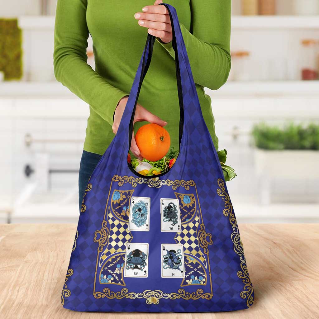 Zodiac Signs Grocery Bag The Water Element Baroque Clubs Card
