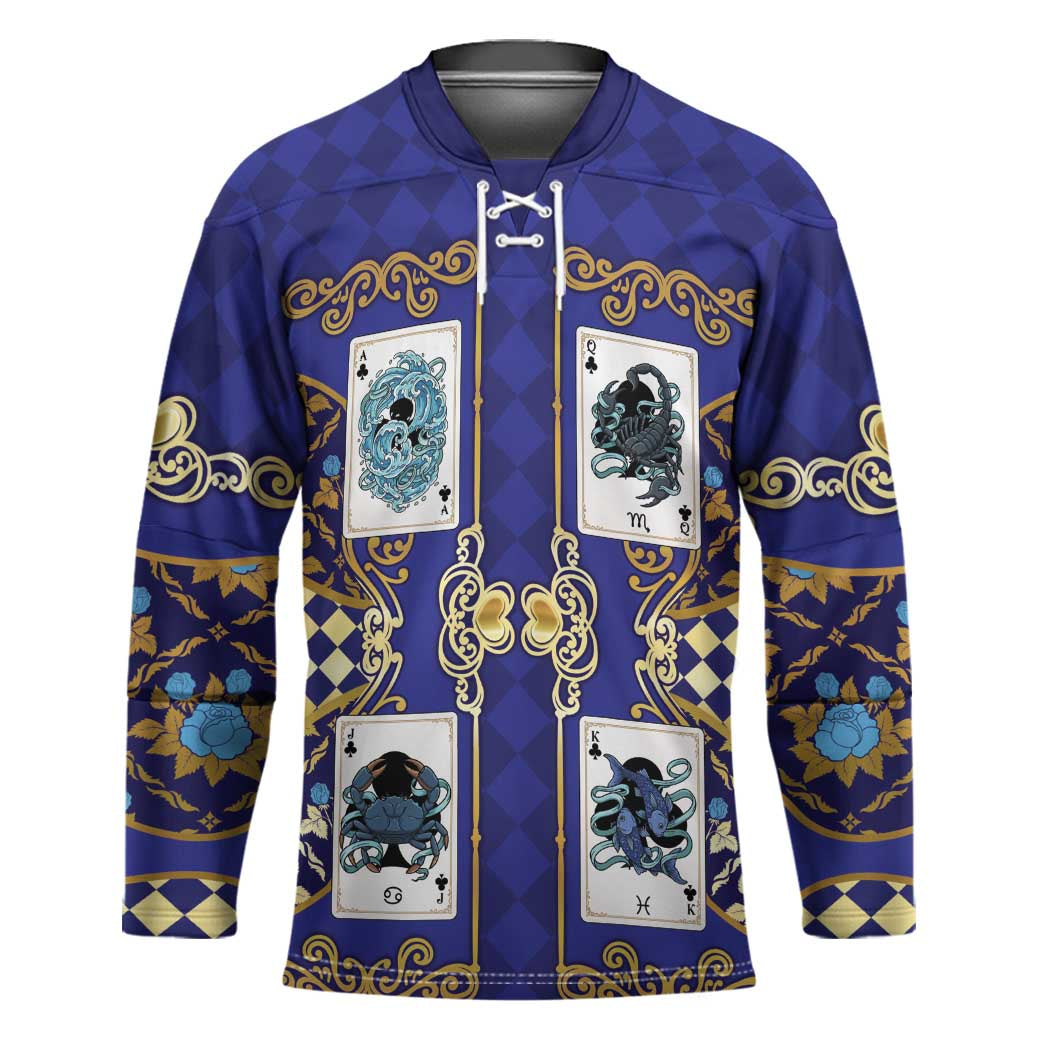 Zodiac Signs Hockey Jersey The Water Element Baroque Clubs Card