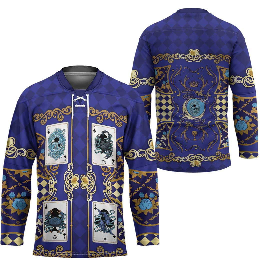 Zodiac Signs Hockey Jersey The Water Element Baroque Clubs Card