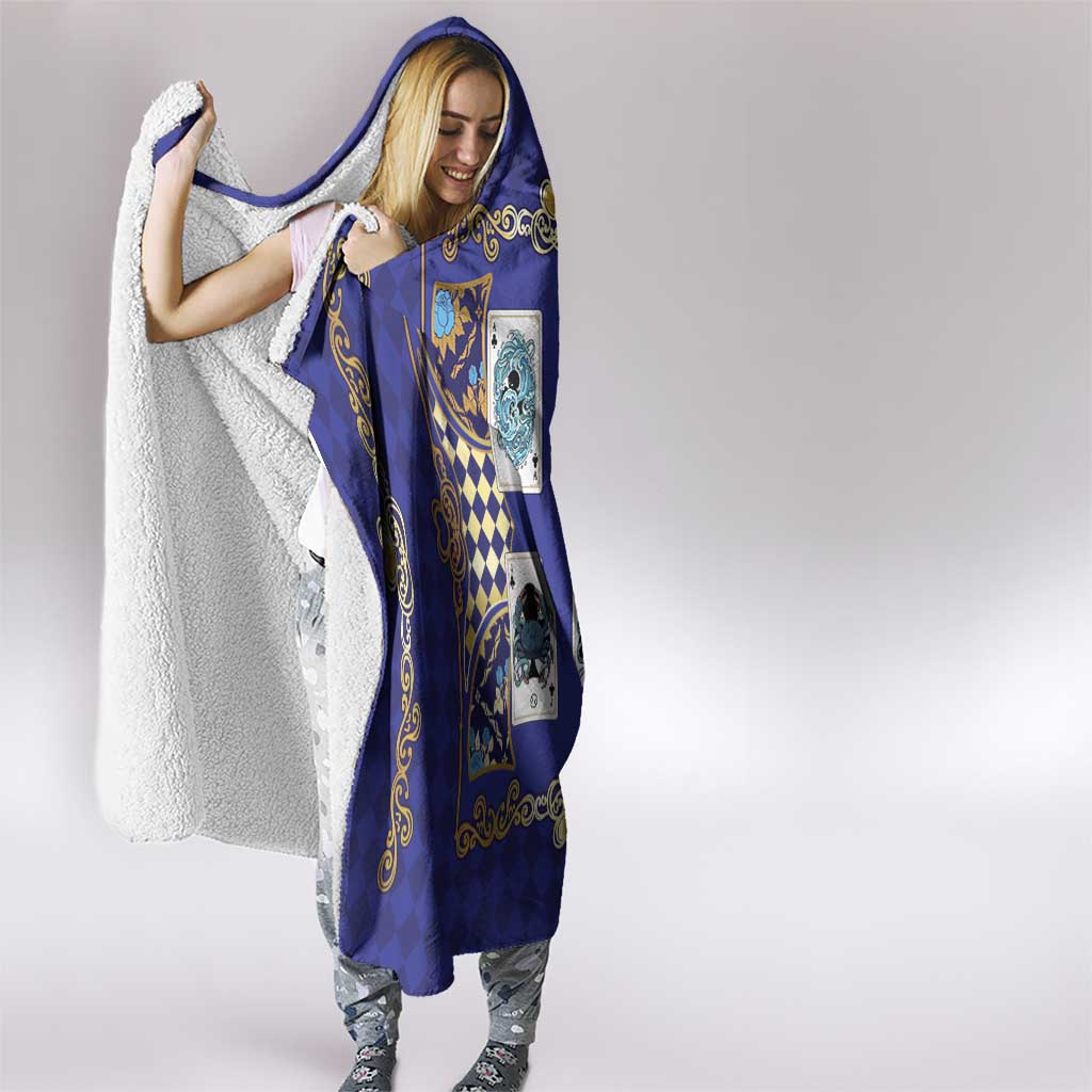 Zodiac Signs Hooded Blanket The Water Element Baroque Clubs Card