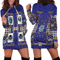 Zodiac Signs Hoodie Dress The Water Element Baroque Clubs Card