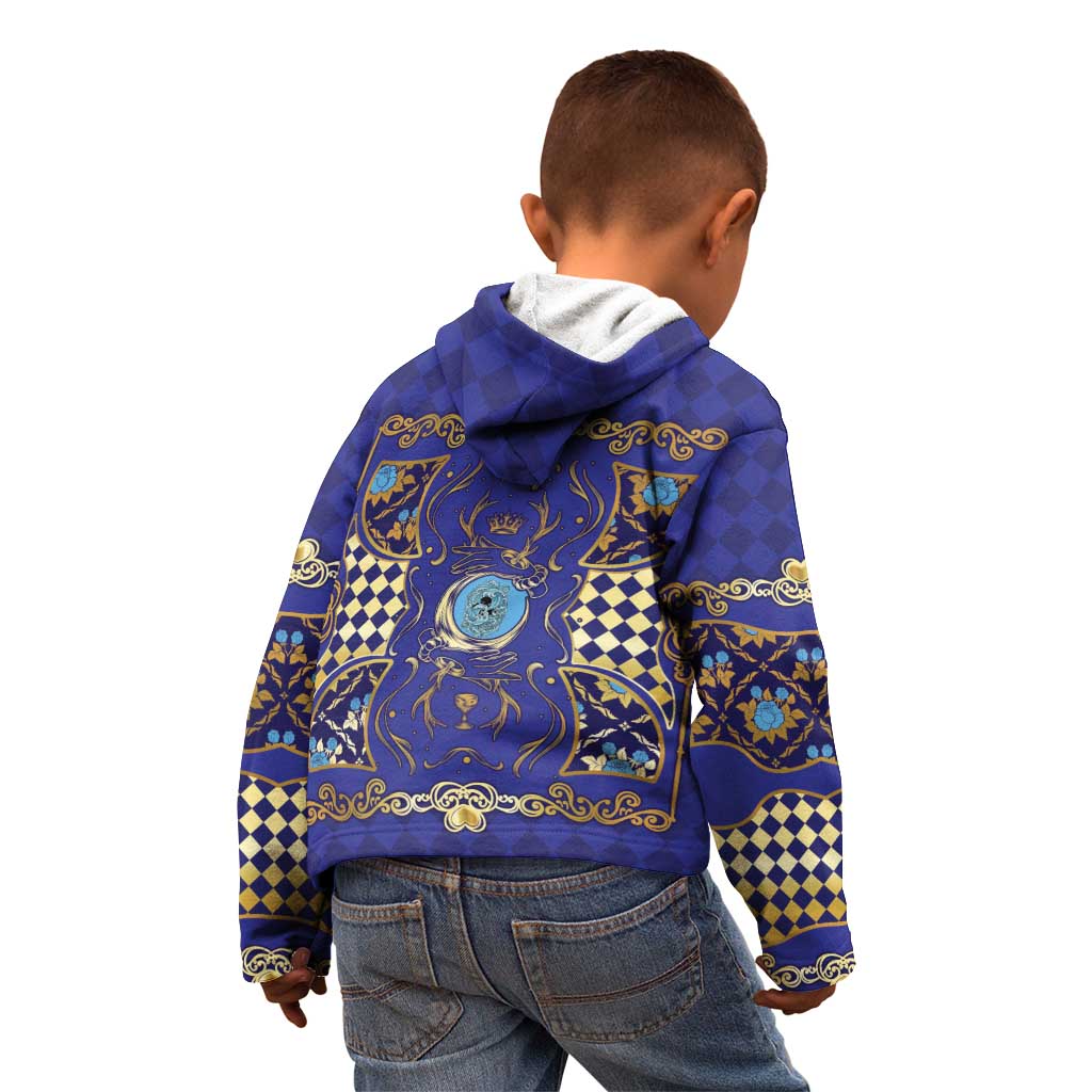 Zodiac Signs Kid Hoodie The Water Element Baroque Clubs Card