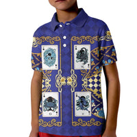Zodiac Signs Kid Polo Shirt The Water Element Baroque Clubs Card