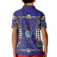 Zodiac Signs Kid Polo Shirt The Water Element Baroque Clubs Card