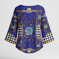 Zodiac Signs Kimono Sleeve Blouse The Water Element Baroque Clubs Card