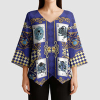 Zodiac Signs Kimono Sleeve Blouse The Water Element Baroque Clubs Card