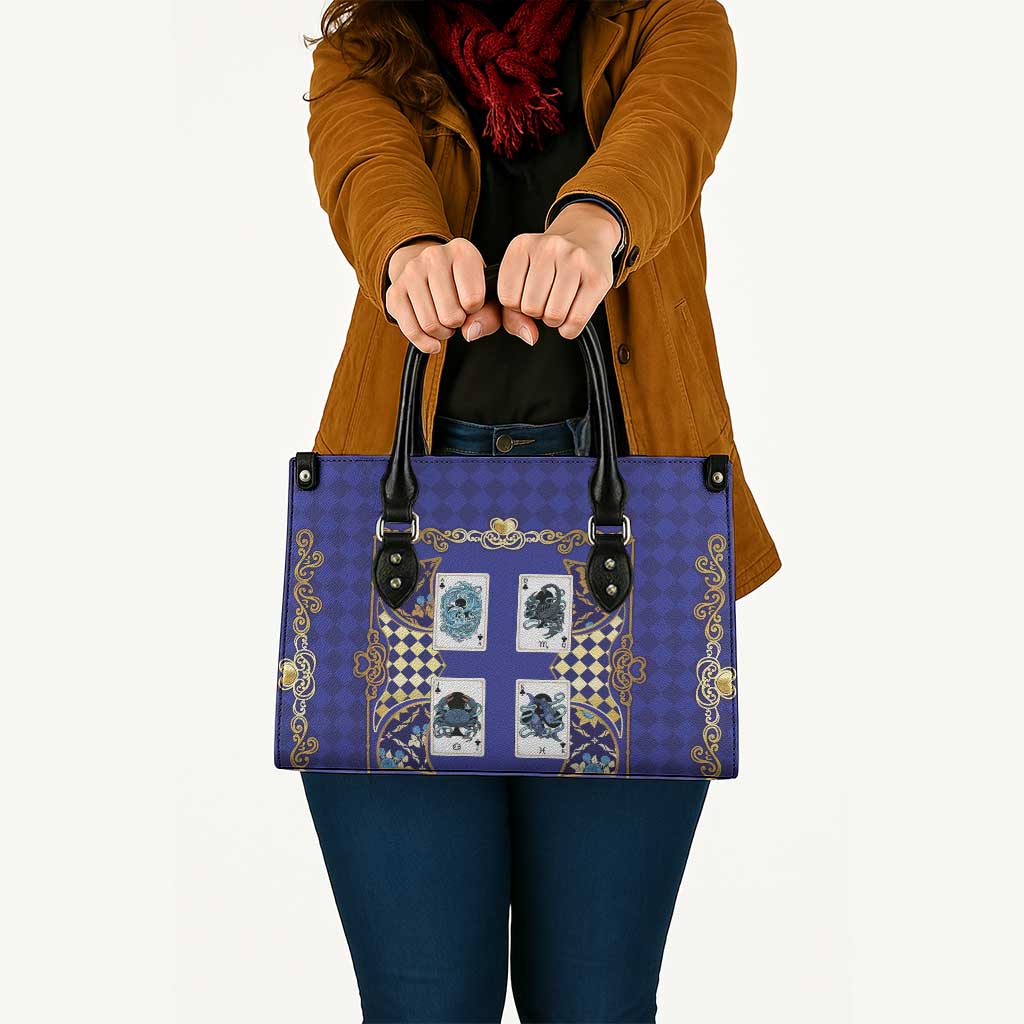 Zodiac Signs Leather Bag The Water Element Baroque Clubs Card