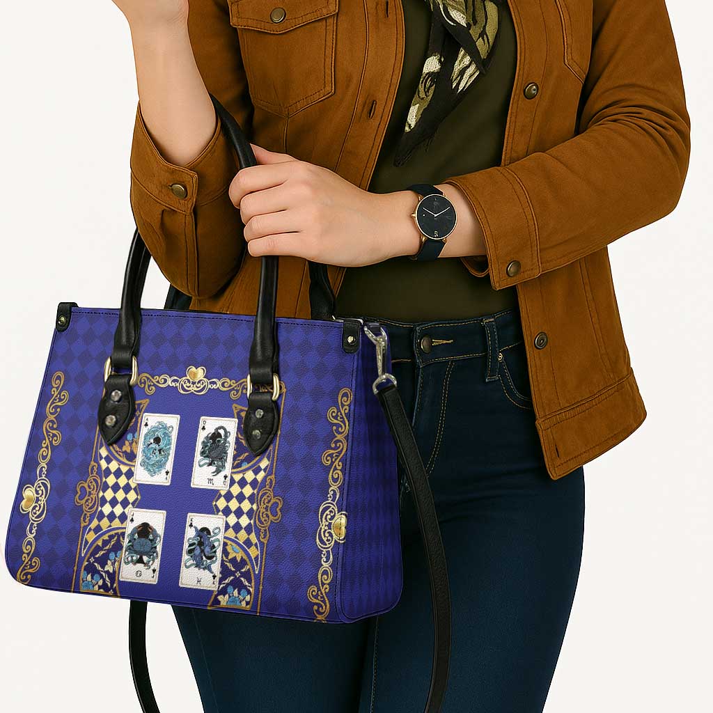Zodiac Signs Leather Bag The Water Element Baroque Clubs Card