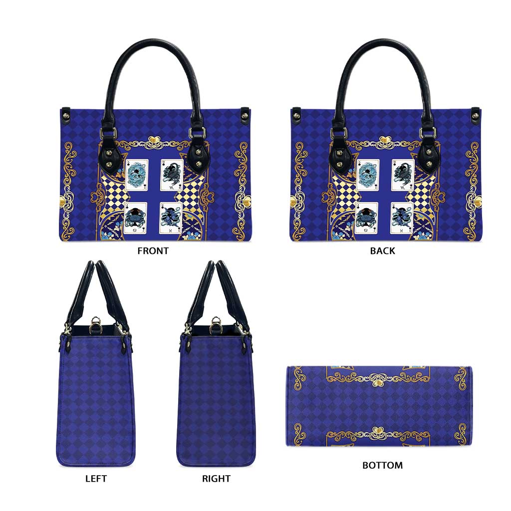 Zodiac Signs Leather Bag The Water Element Baroque Clubs Card