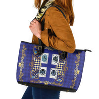 Zodiac Signs Leather Tote Bag The Water Element Baroque Clubs Card