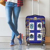 Zodiac Signs Luggage Cover The Water Element Baroque Clubs Card