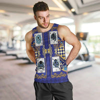 Zodiac Signs Men Tank Top The Water Element Baroque Clubs Card