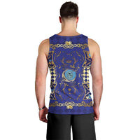 Zodiac Signs Men Tank Top The Water Element Baroque Clubs Card