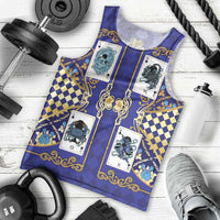 Zodiac Signs Men Tank Top The Water Element Baroque Clubs Card