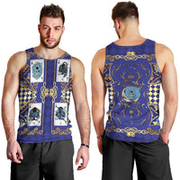 Zodiac Signs Men Tank Top The Water Element Baroque Clubs Card