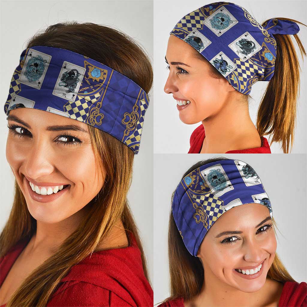 Zodiac Signs Neck Gaiter The Water Element Baroque Clubs Card