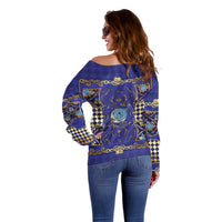 Zodiac Signs Off Shoulder Sweater The Water Element Baroque Clubs Card