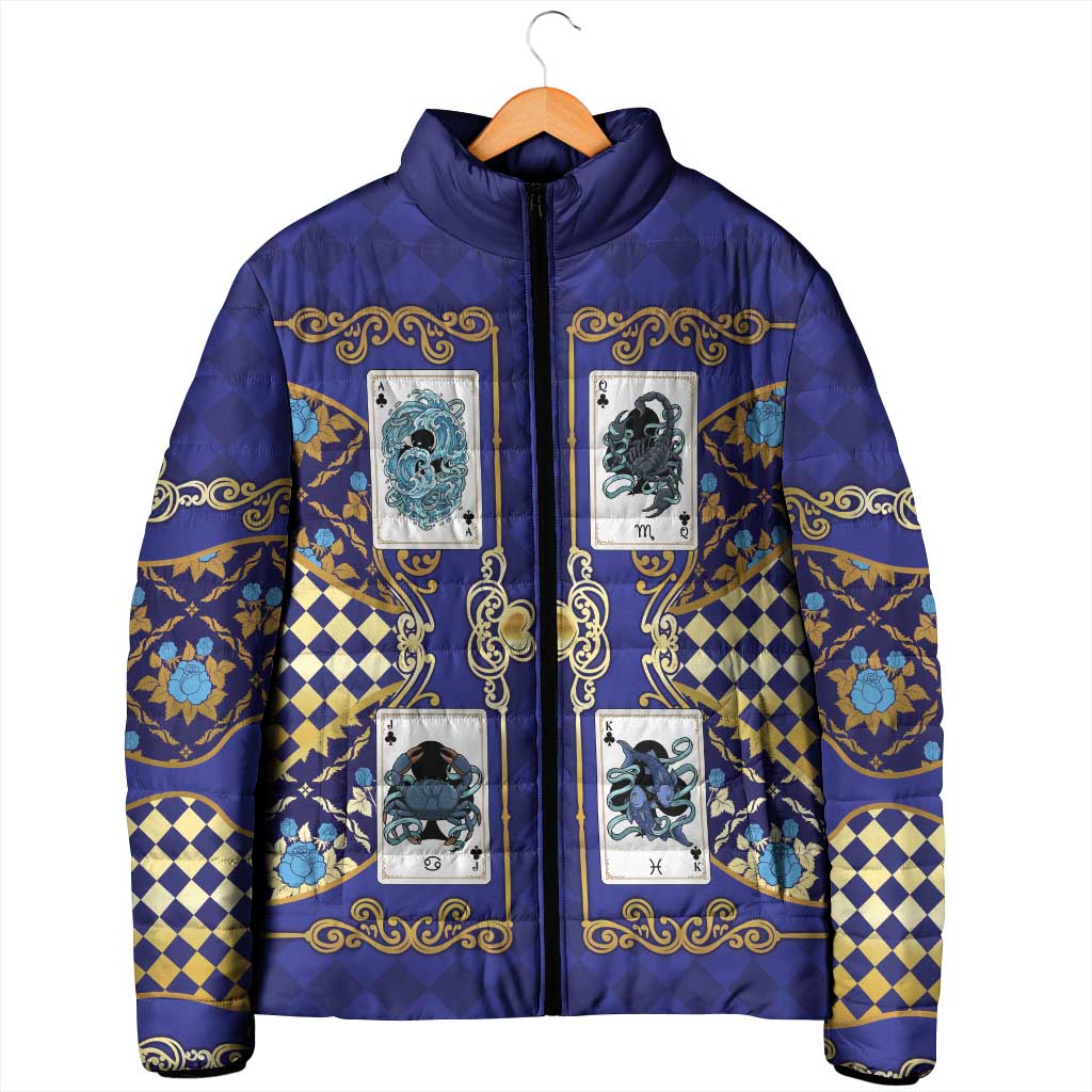 Zodiac Signs Padded Jacket The Water Element Baroque Clubs Card