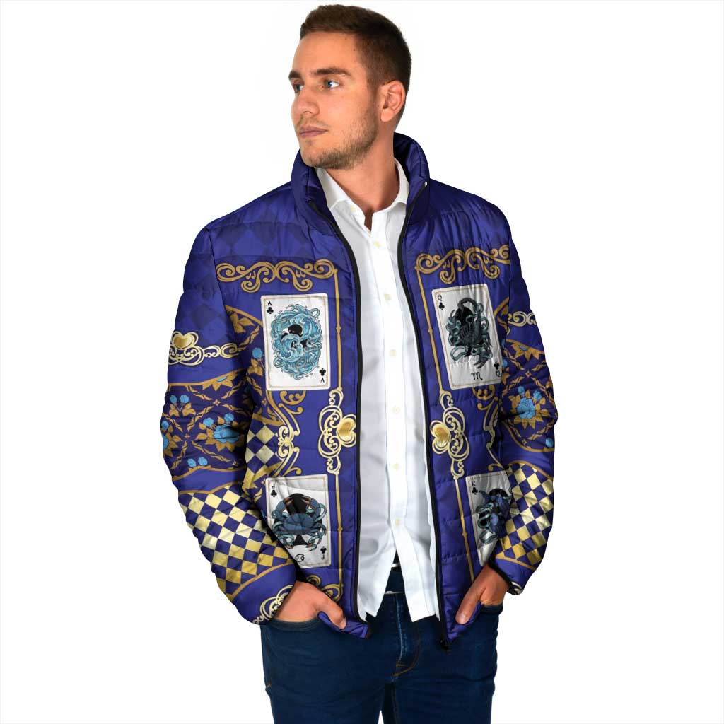 Zodiac Signs Padded Jacket The Water Element Baroque Clubs Card