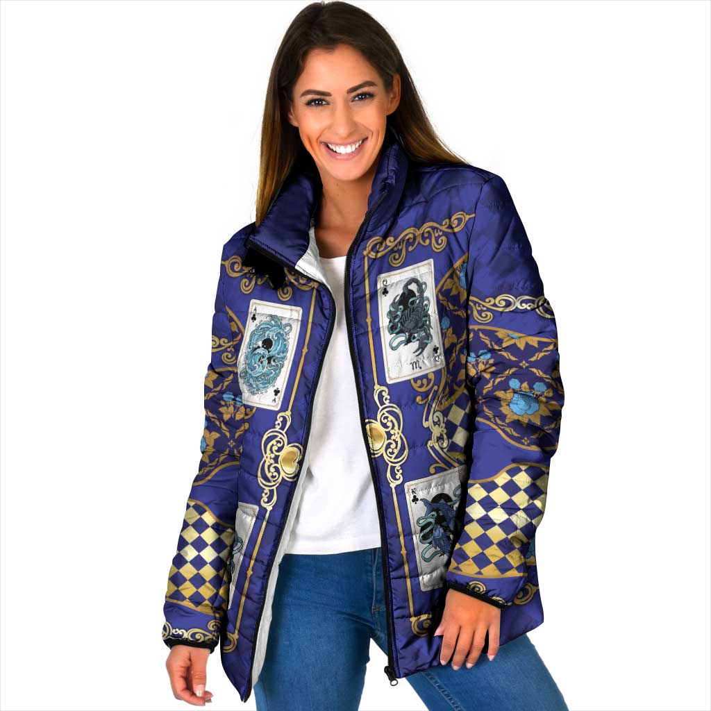 Zodiac Signs Padded Jacket The Water Element Baroque Clubs Card