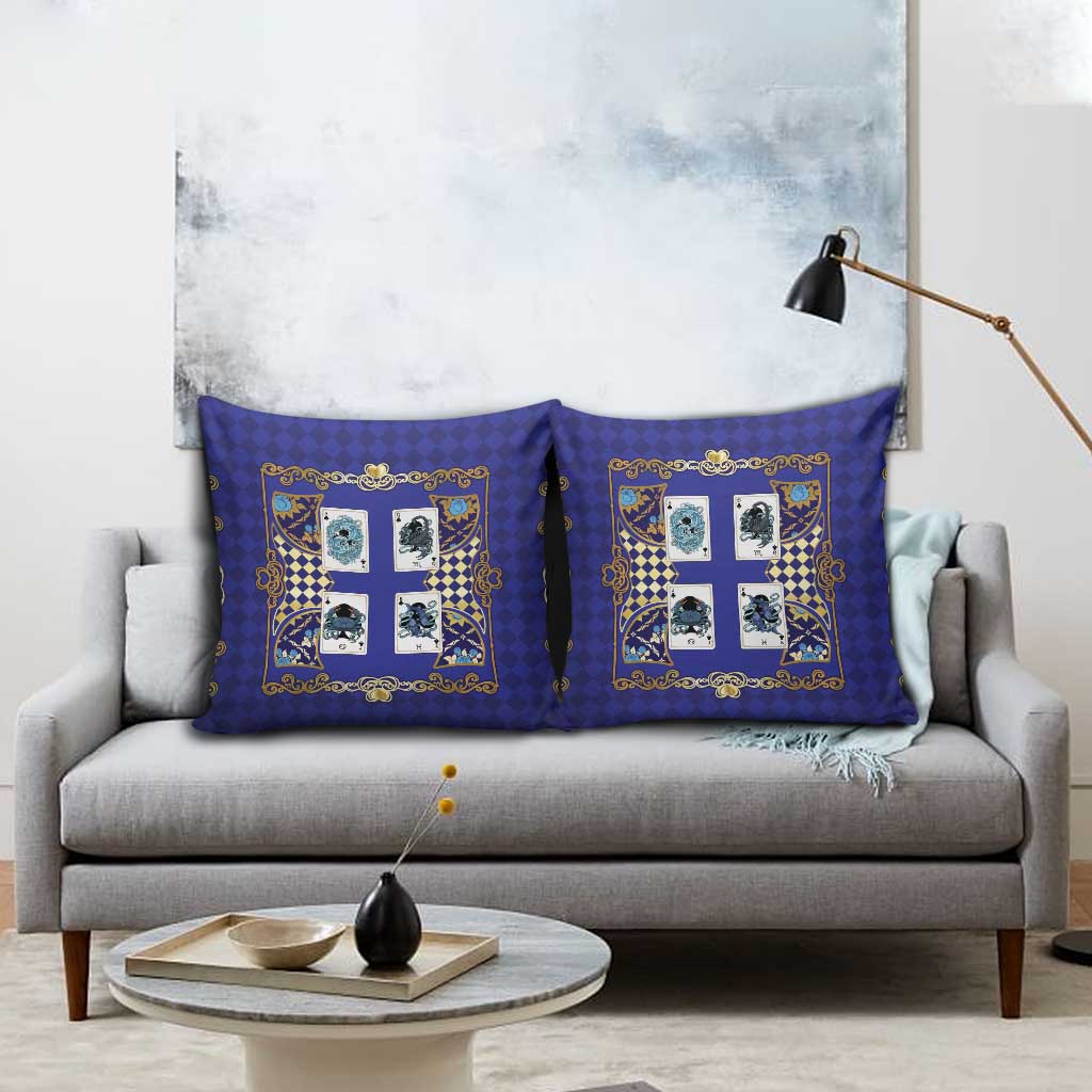 Zodiac Signs Pillow Cover The Water Element Baroque Clubs Card