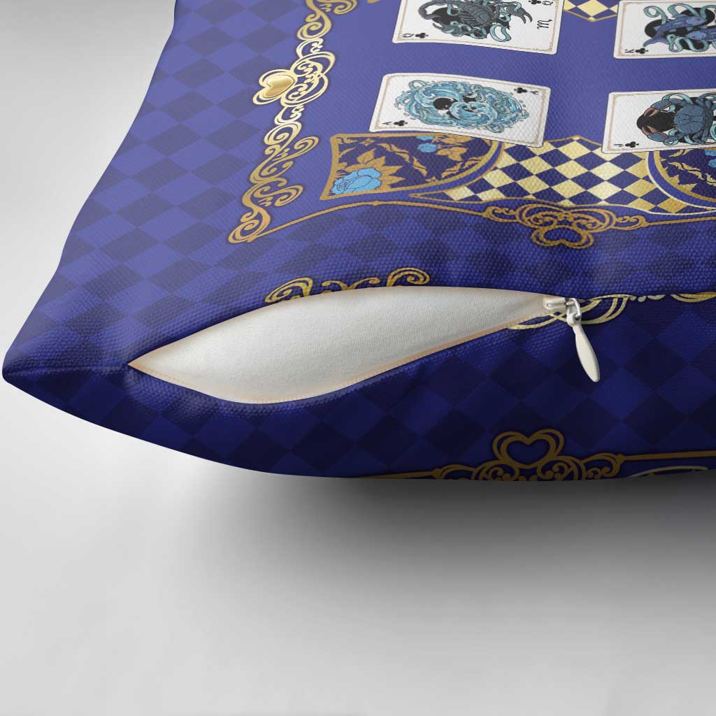 Zodiac Signs Pillow Cover The Water Element Baroque Clubs Card