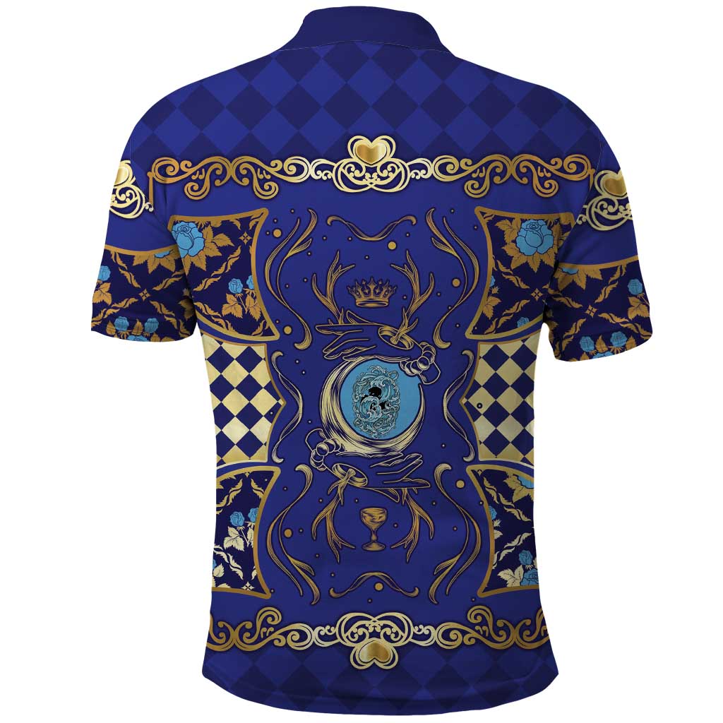 Zodiac Signs Polo Shirt The Water Element Baroque Clubs Card