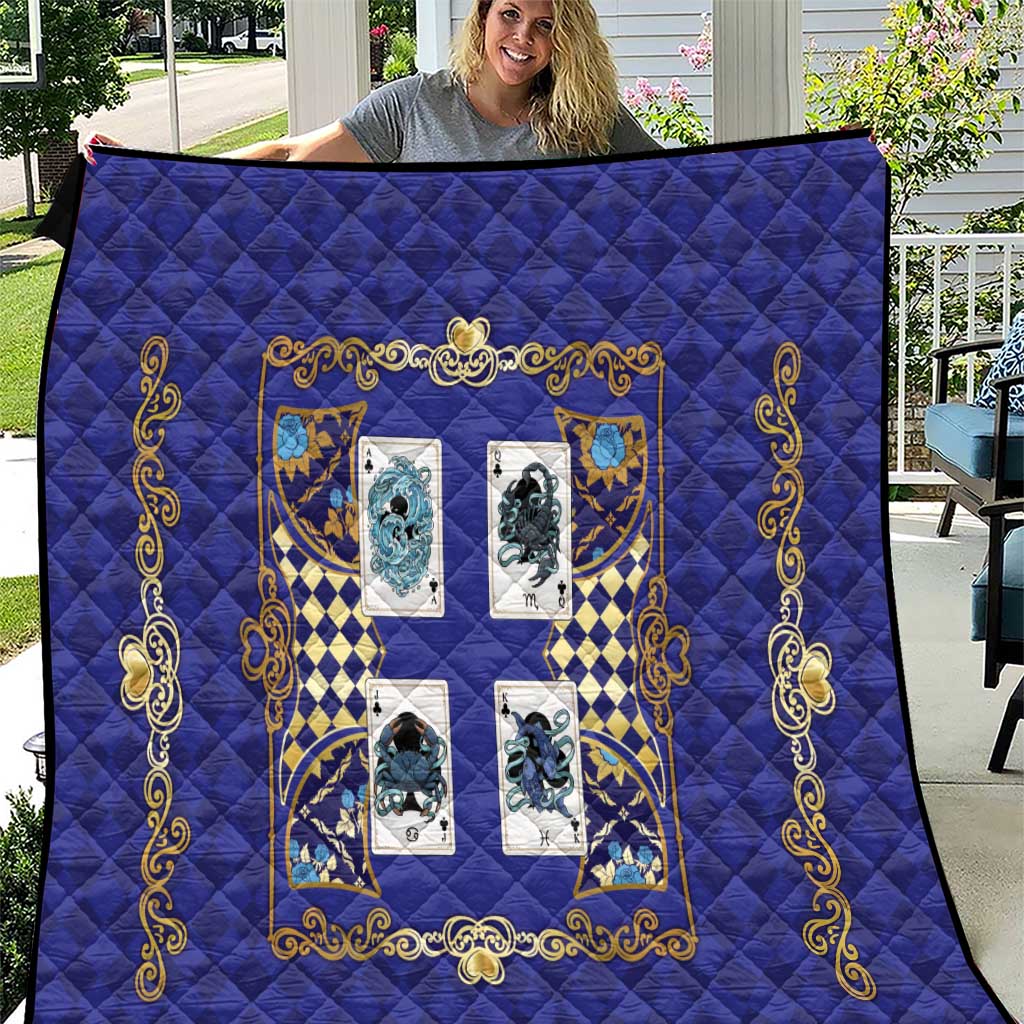 Zodiac Signs Quilt The Water Element Baroque Clubs Card