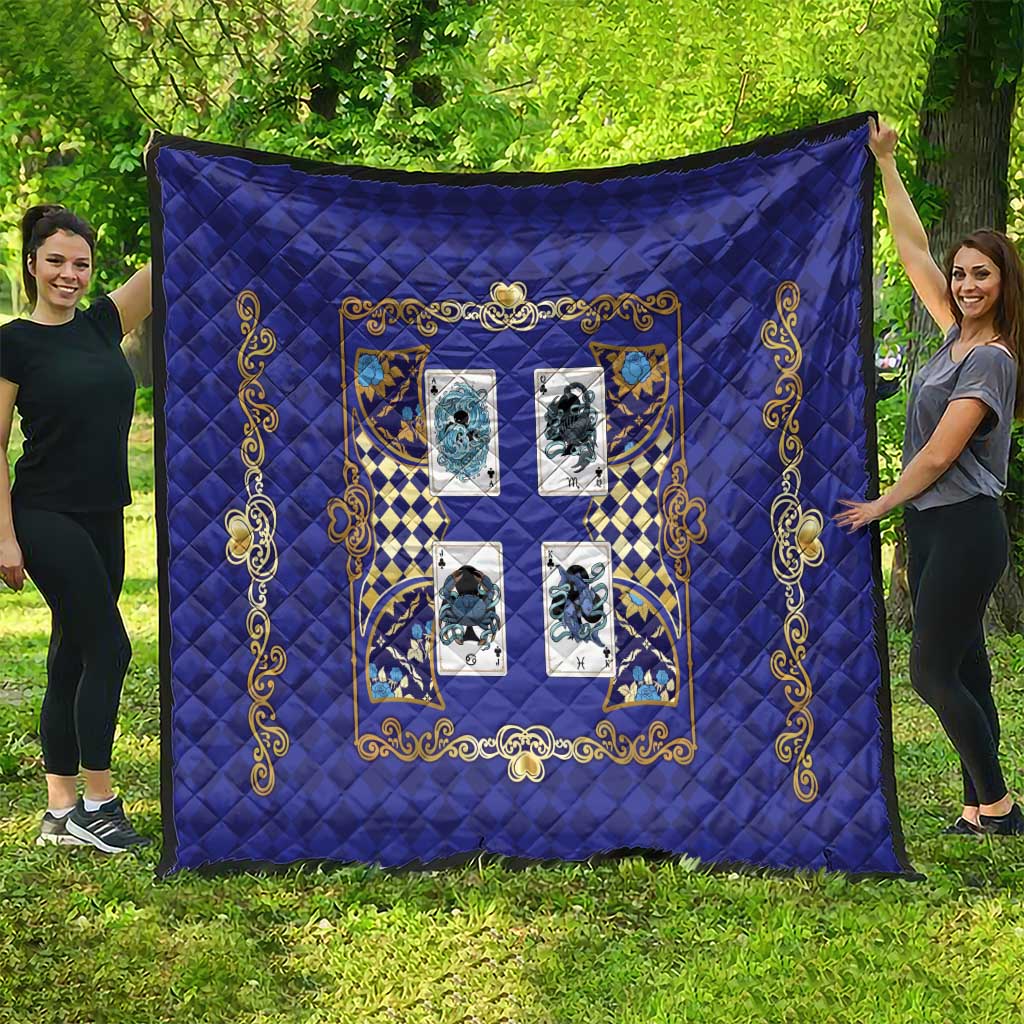 Zodiac Signs Quilt The Water Element Baroque Clubs Card