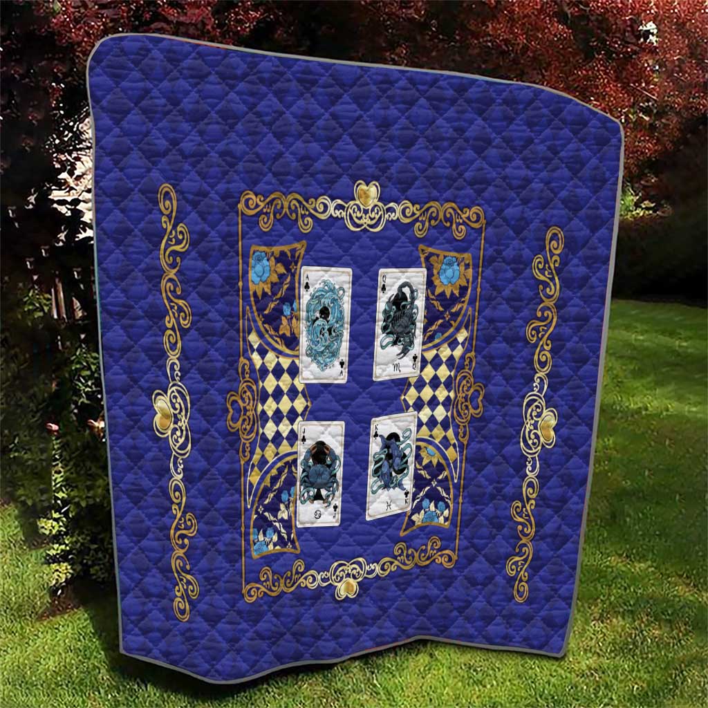 Zodiac Signs Quilt The Water Element Baroque Clubs Card