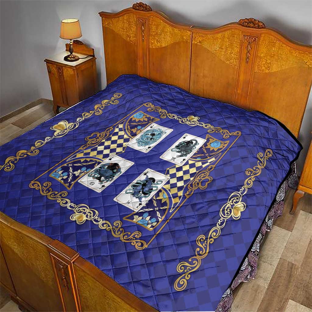 Zodiac Signs Quilt The Water Element Baroque Clubs Card