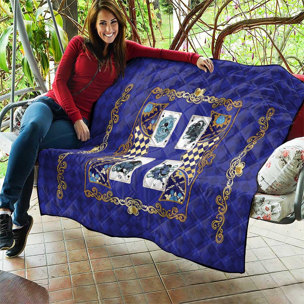 Zodiac Signs Quilt The Water Element Baroque Clubs Card