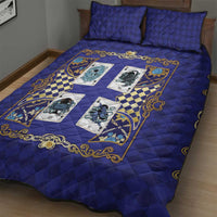 Zodiac Signs Quilt Bed Set The Water Element Baroque Clubs Card