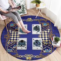 Zodiac Signs Round Carpet The Water Element Baroque Clubs Card