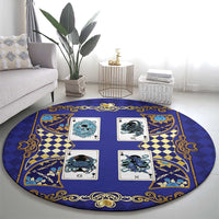 Zodiac Signs Round Carpet The Water Element Baroque Clubs Card