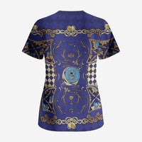 Zodiac Signs Scrub Top The Water Element Baroque Clubs Card