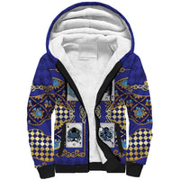 Zodiac Signs Sherpa Hoodie The Water Element Baroque Clubs Card
